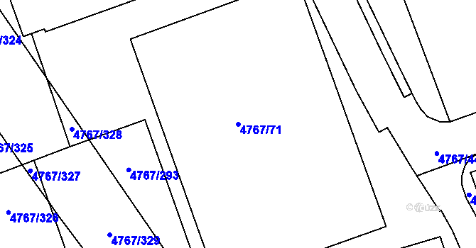 Parcela st. 4767/71 v KÚ Královo Pole, Katastrální mapa