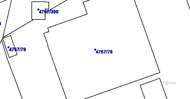 Parcela st. 4767/78 v KÚ Královo Pole, Katastrální mapa