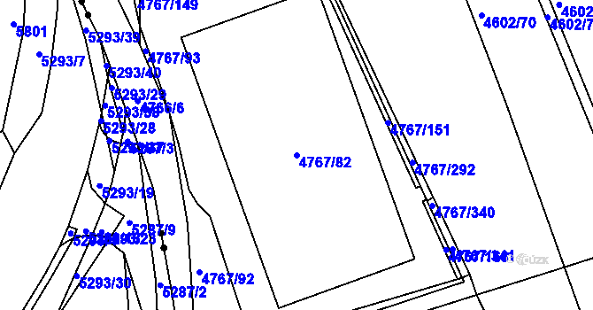 Parcela st. 4767/82 v KÚ Královo Pole, Katastrální mapa