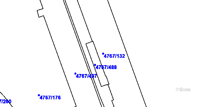 Parcela st. 4767/132 v KÚ Královo Pole, Katastrální mapa
