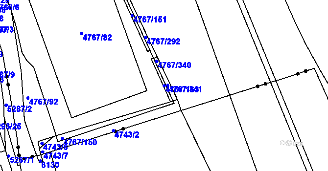 Parcela st. 4767/163 v KÚ Královo Pole, Katastrální mapa