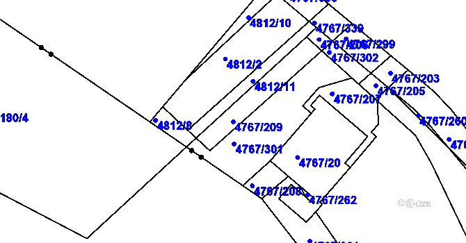 Parcela st. 4767/209 v KÚ Královo Pole, Katastrální mapa