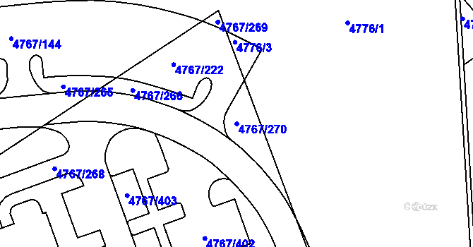 Parcela st. 4767/270 v KÚ Královo Pole, Katastrální mapa