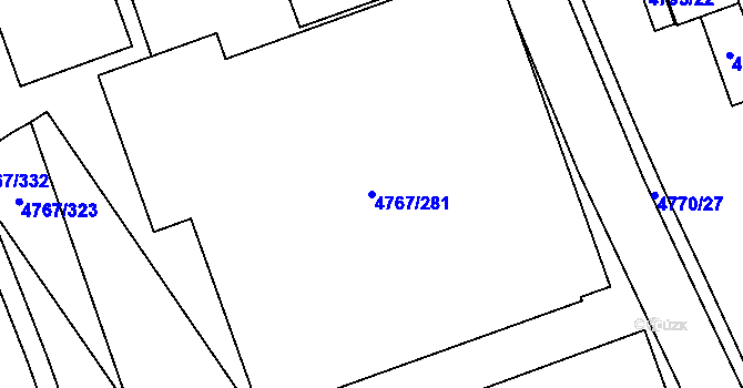 Parcela st. 4767/281 v KÚ Královo Pole, Katastrální mapa