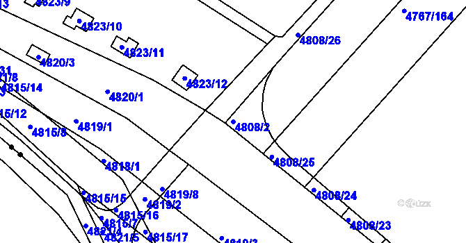 Parcela st. 4808/2 v KÚ Královo Pole, Katastrální mapa