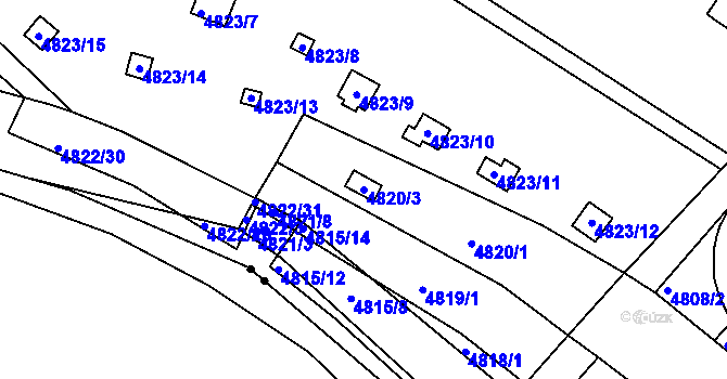 Parcela st. 4820/3 v KÚ Královo Pole, Katastrální mapa