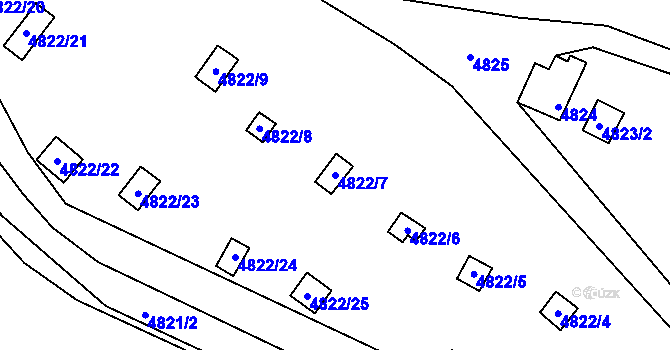Parcela st. 4822/7 v KÚ Královo Pole, Katastrální mapa
