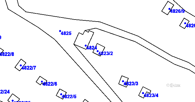 Parcela st. 4823/2 v KÚ Královo Pole, Katastrální mapa