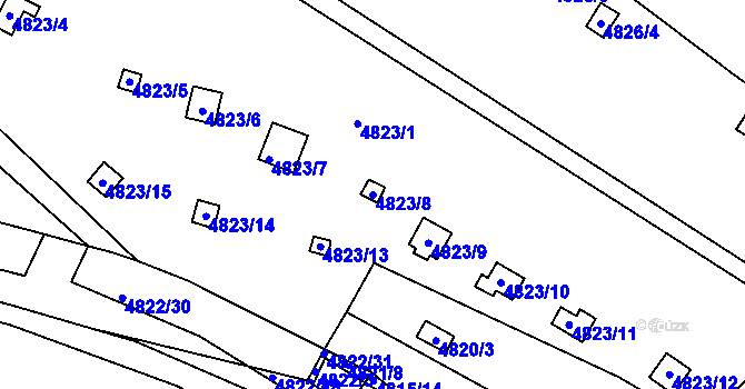Parcela st. 4823/8 v KÚ Královo Pole, Katastrální mapa