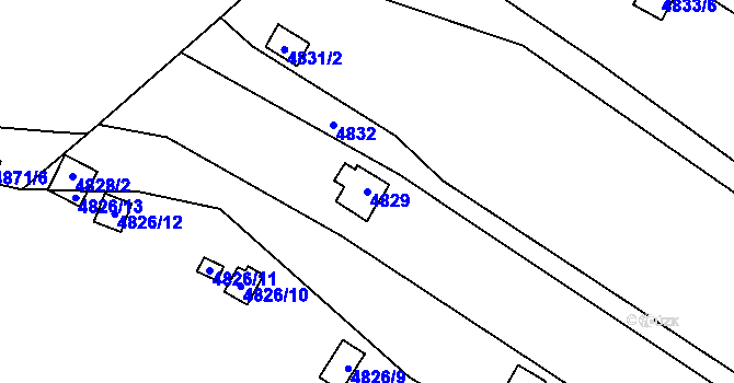 Parcela st. 4829 v KÚ Královo Pole, Katastrální mapa