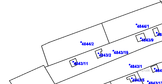 Parcela st. 4844/2 v KÚ Královo Pole, Katastrální mapa