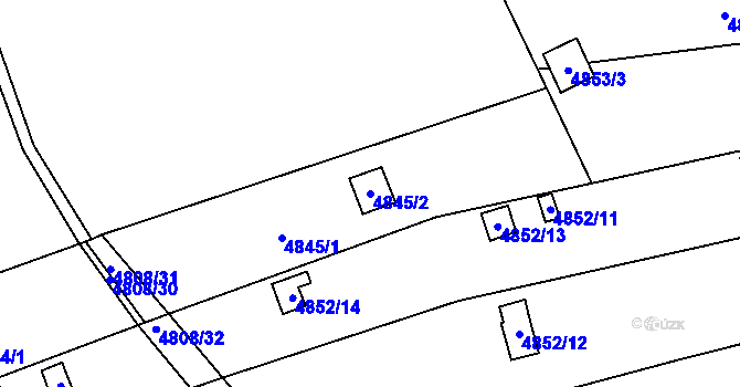 Parcela st. 4845/2 v KÚ Královo Pole, Katastrální mapa