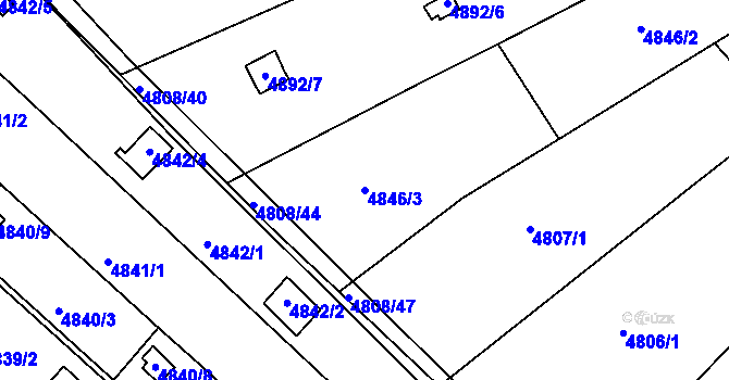 Parcela st. 4846/3 v KÚ Královo Pole, Katastrální mapa