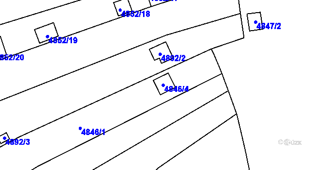 Parcela st. 4846/4 v KÚ Královo Pole, Katastrální mapa
