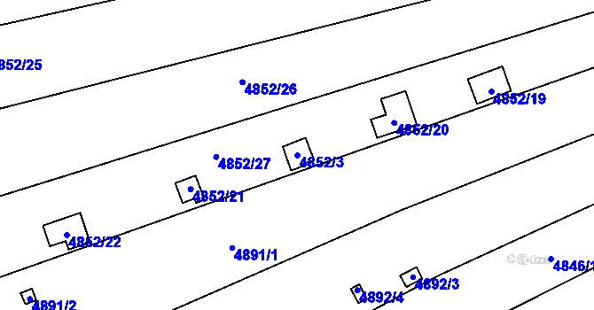 Parcela st. 4852/3 v KÚ Královo Pole, Katastrální mapa