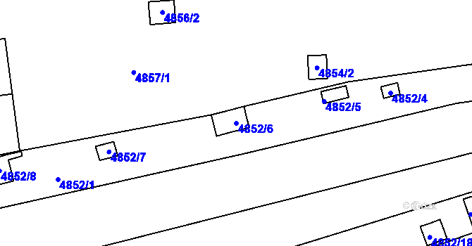 Parcela st. 4852/6 v KÚ Královo Pole, Katastrální mapa