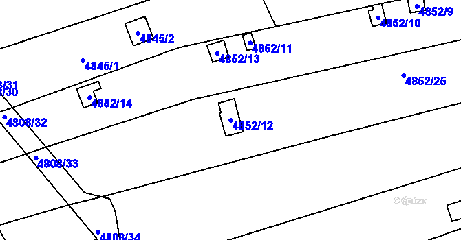 Parcela st. 4852/12 v KÚ Královo Pole, Katastrální mapa