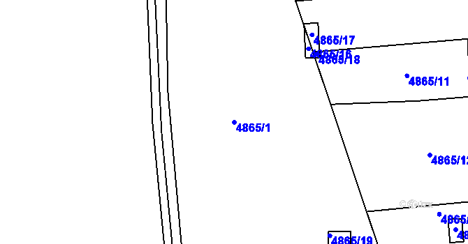 Parcela st. 4865/1 v KÚ Královo Pole, Katastrální mapa