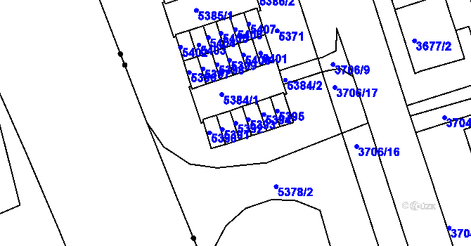 Parcela st. 5392 v KÚ Královo Pole, Katastrální mapa