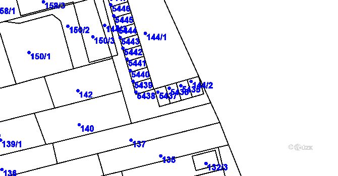 Parcela st. 5436 v KÚ Královo Pole, Katastrální mapa