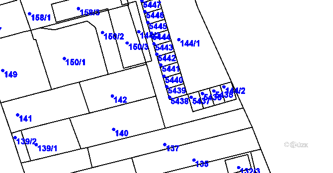 Parcela st. 5439 v KÚ Královo Pole, Katastrální mapa