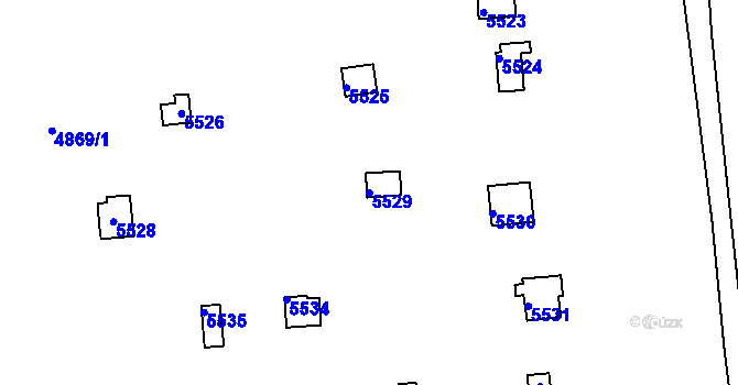 Parcela st. 5529 v KÚ Královo Pole, Katastrální mapa