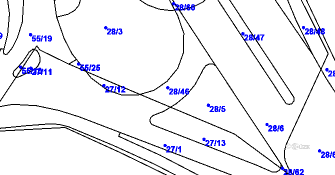 Parcela st. 28/46 v KÚ Královo Pole, Katastrální mapa
