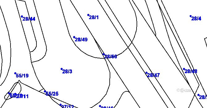 Parcela st. 28/66 v KÚ Královo Pole, Katastrální mapa