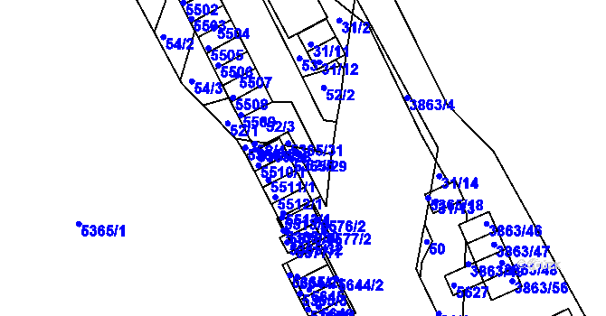 Parcela st. 52/5 v KÚ Královo Pole, Katastrální mapa