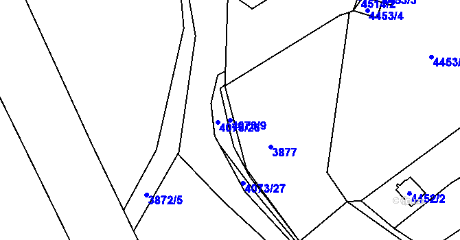 Parcela st. 4073/9 v KÚ Královo Pole, Katastrální mapa