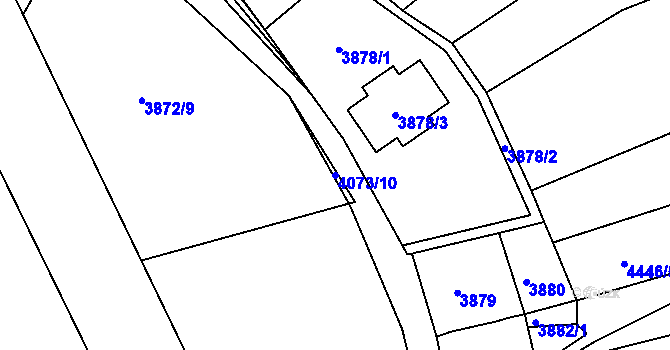 Parcela st. 4073/10 v KÚ Královo Pole, Katastrální mapa