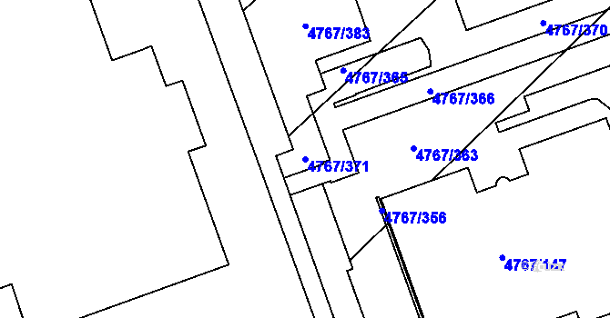 Parcela st. 4767/371 v KÚ Královo Pole, Katastrální mapa