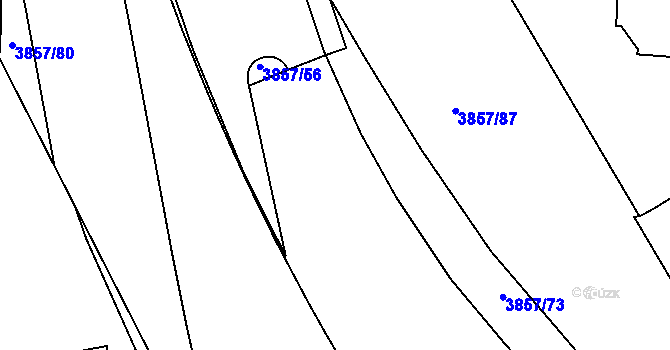 Parcela st. 3857/72 v KÚ Královo Pole, Katastrální mapa
