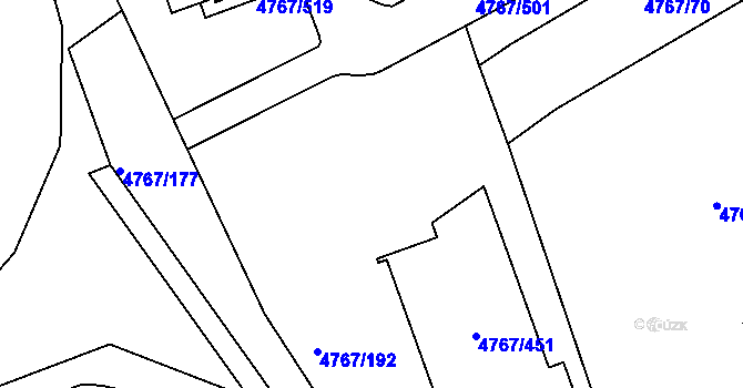 Parcela st. 4767/307 v KÚ Královo Pole, Katastrální mapa
