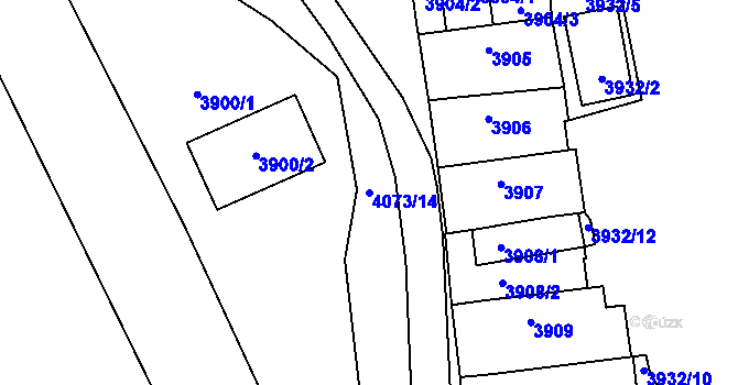 Parcela st. 4073/14 v KÚ Královo Pole, Katastrální mapa
