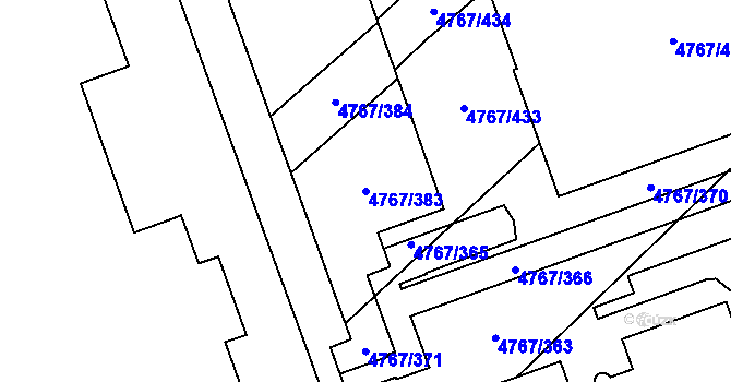 Parcela st. 4767/383 v KÚ Královo Pole, Katastrální mapa