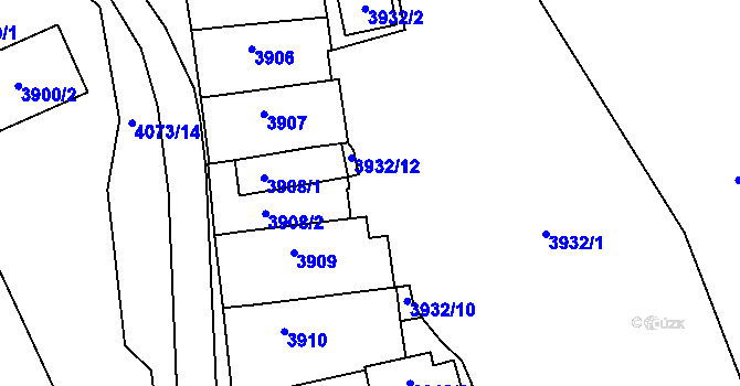 Parcela st. 3932/9 v KÚ Královo Pole, Katastrální mapa