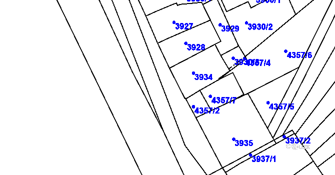 Parcela st. 4073/18 v KÚ Královo Pole, Katastrální mapa