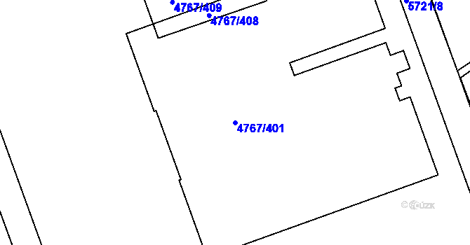 Parcela st. 4767/401 v KÚ Královo Pole, Katastrální mapa