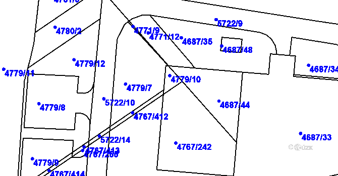 Parcela st. 4767/411 v KÚ Královo Pole, Katastrální mapa