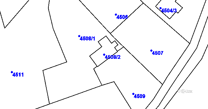 Parcela st. 4508/2 v KÚ Královo Pole, Katastrální mapa
