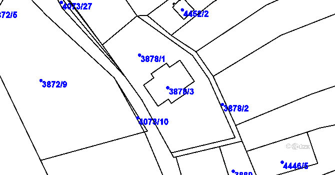 Parcela st. 3878/3 v KÚ Královo Pole, Katastrální mapa