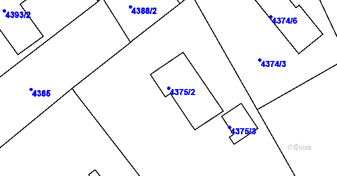 Parcela st. 4375/2 v KÚ Královo Pole, Katastrální mapa
