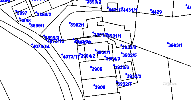 Parcela st. 3904/1 v KÚ Královo Pole, Katastrální mapa