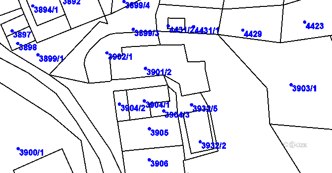 Parcela st. 3932/11 v KÚ Královo Pole, Katastrální mapa