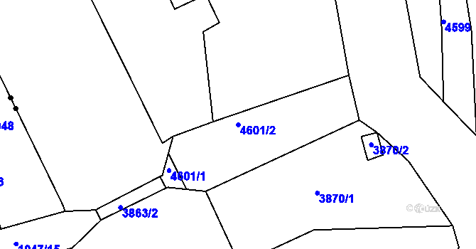 Parcela st. 4601/2 v KÚ Královo Pole, Katastrální mapa