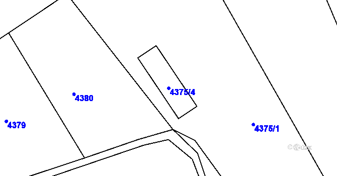Parcela st. 4375/4 v KÚ Královo Pole, Katastrální mapa