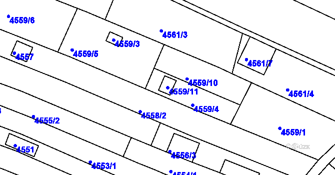 Parcela st. 4559/11 v KÚ Královo Pole, Katastrální mapa