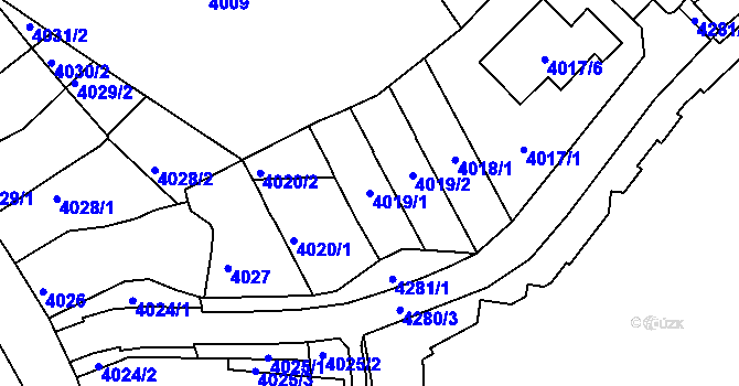 Parcela st. 4019/1 v KÚ Královo Pole, Katastrální mapa