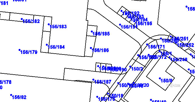 Parcela st. 150/4 v KÚ Sadová, Katastrální mapa